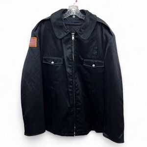 Mens Vintage Blauer Police Quilted Lined Satin Jacket 46 R